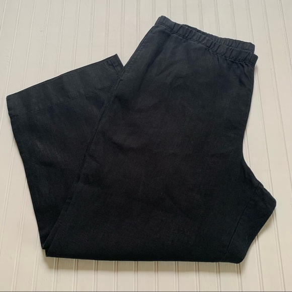 J Jill ~Love Linen Tall Black Pants - Picture 9 of 9